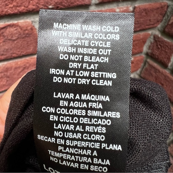 NWT Nicole Miller Black V-Neck Short Flutter Sleeve Linen Blend Dress Sz L - Picture 10 of 10